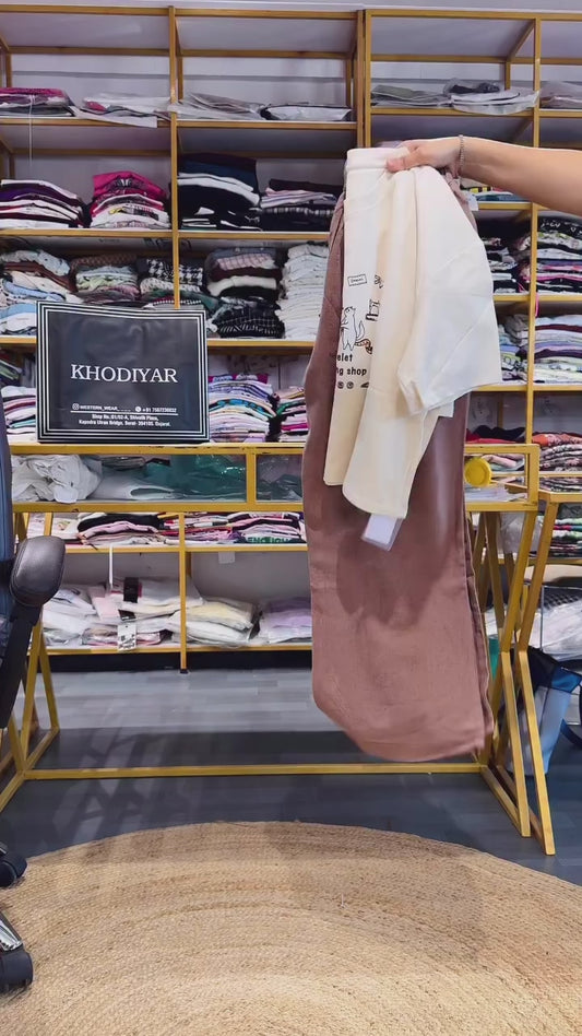 OFFWHITE TSHIRT WITH LINEN PANT SET