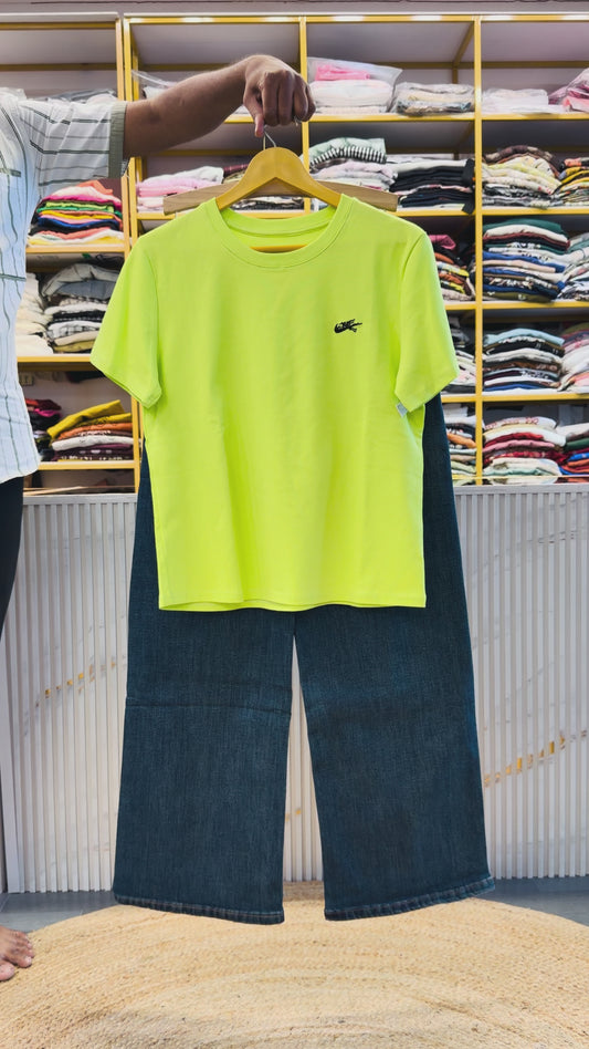 NEON PREMIUM TSHIRT WITH IMPORTED SOFT DENIM PANT SET